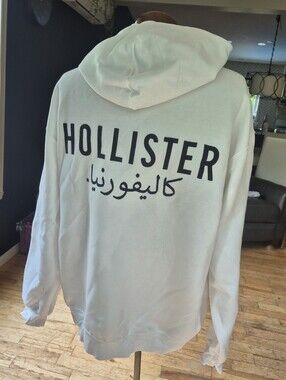 Men's Hollister White Cooling Hoodie